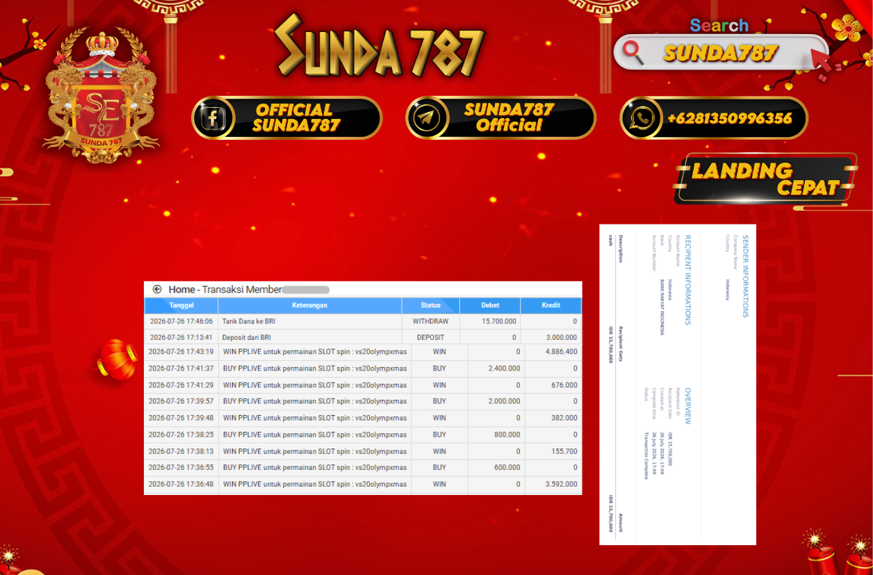 SUNDA787 Jackpot Slot Gates of Olympush Super scatter